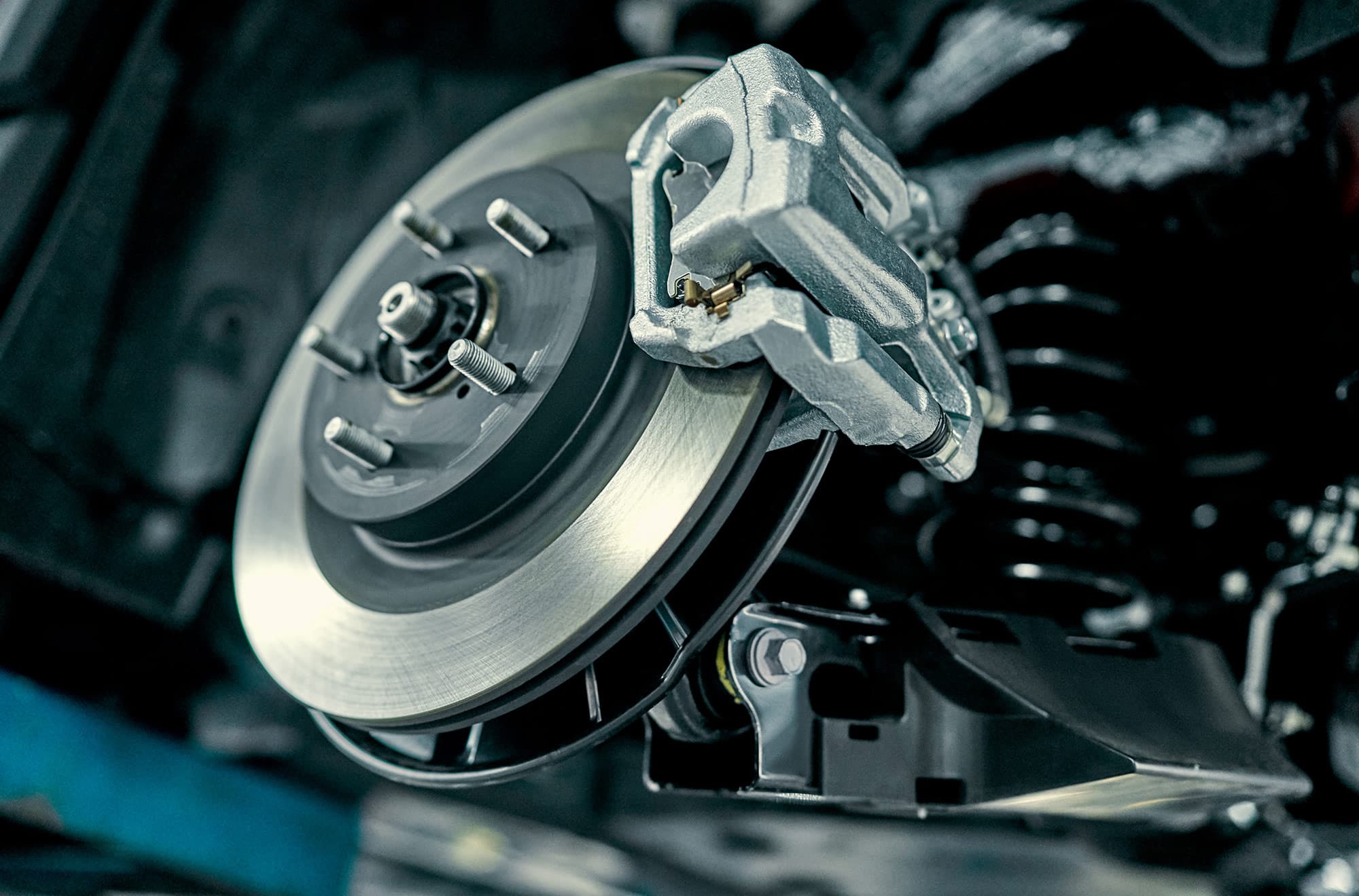 Brake disc and caliper fitted during a brake repair in Romford